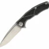 Maxace Knives Halictus, 3.75" M390 Stonewashed Tanto Blade, Gray Titanium Handle w/Carbon Fiber Inlays