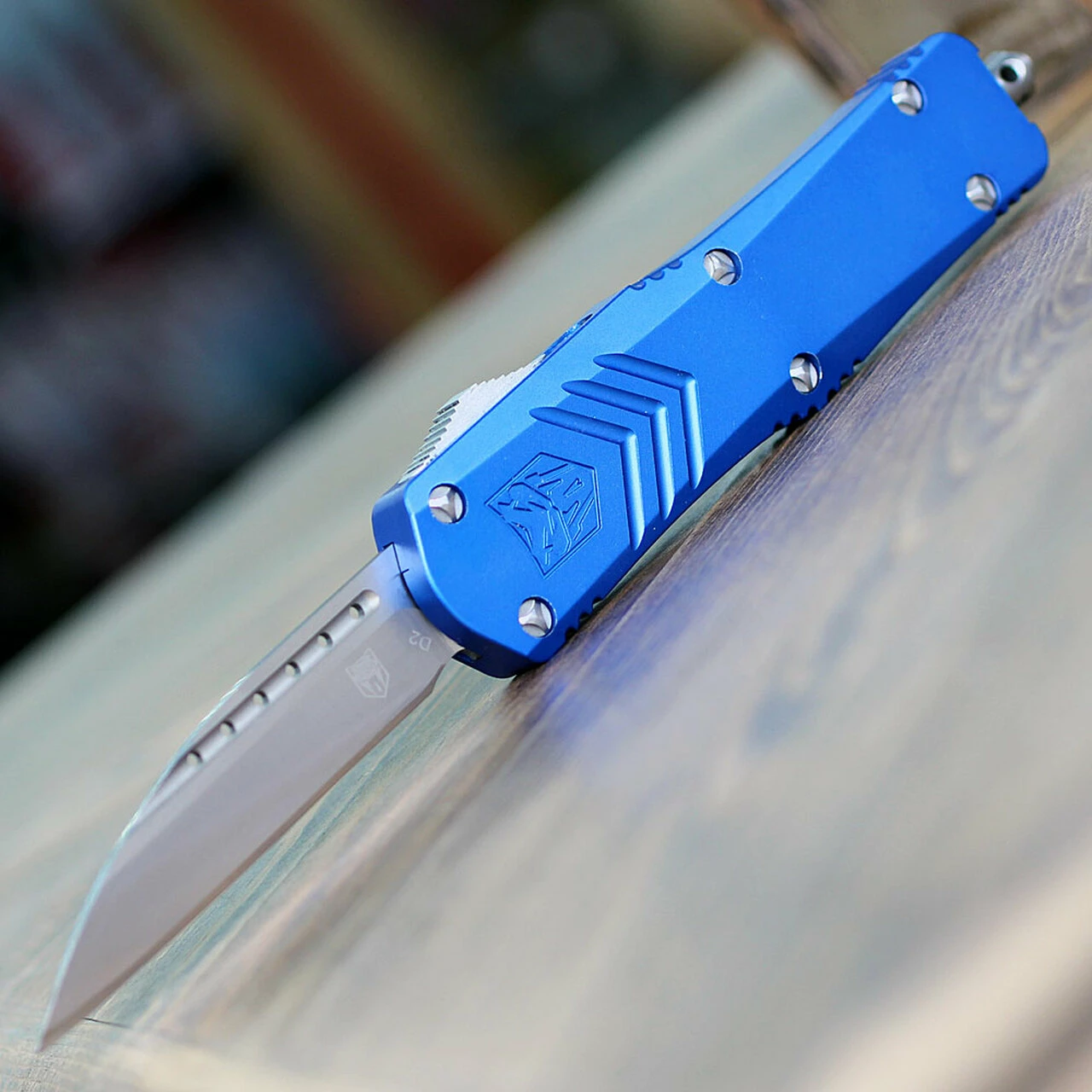 CobraTec Knives MBLUFS-XMWNS Medium FS-X Blue, 3" D2 Steel Wharncliff Blade, Anodized Aviation Aluminum Handle 1 CobraTec Knives MBLUFS-XMWNS Medium FS-X Blue, 3" D2 Steel Wharncliff Blade, Anodized Aviation Aluminum Handle