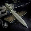 Halfbreed Blades Halfbreed Medium Infantry Knife - Ranger Green G-10 (6.49" D2 Ranger Green Plain) MIK-01P OD