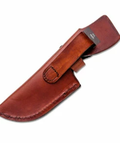 Ontario Knife Co. Hiking Knife 8187, 3.4" 420HC Satin Plain Blade, Brown & Black Micarta Handle, Brown Leather Sheath -Buck Knives Sales on8187 1 17058.1621285782