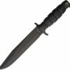 Ontario 8682 SP-6 Fighting Knife, 7.9" 1095 Plain Blade, Black Kraton Handle