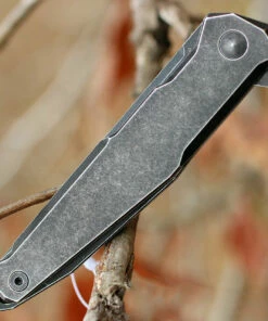 Ruike Beta Plus P108SB, 3.46" 14C28N Plain Blade, Black Stonewash Stainless Handle -Buck Knives Sales p108 sb.3 18595.1566585931