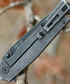 Ruike P801SB, 3.4" 14C28N Plain Blade, Black Stonewashed Stainless Handle -Buck Knives Sales p801sb.2 40603.1566585954