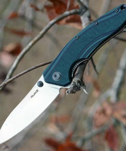 Ruike P841L, 3.54" 14C28N Plain Blade, Green/Black G-10 Handle