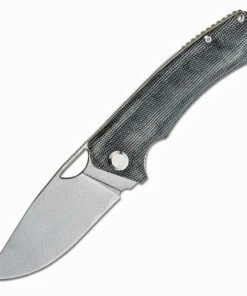 PMP Knives PMP Spartan Front Flipper - Blk Micarta (3.25" N690 SW) SPRTNMBK