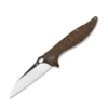 QSP Knife QSP Locust Brown Micarta (3.8” 154CM Black/Satin) QS117-A
