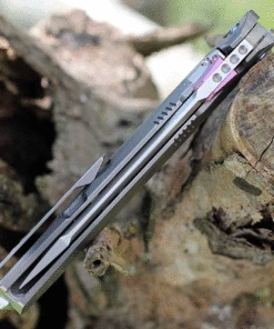 Rike Knife 1707S Framelock, 3.75" M390 Plain Blade, Gray Titanium Handle -Buck Knives Sales rk1707 37255.1626900913