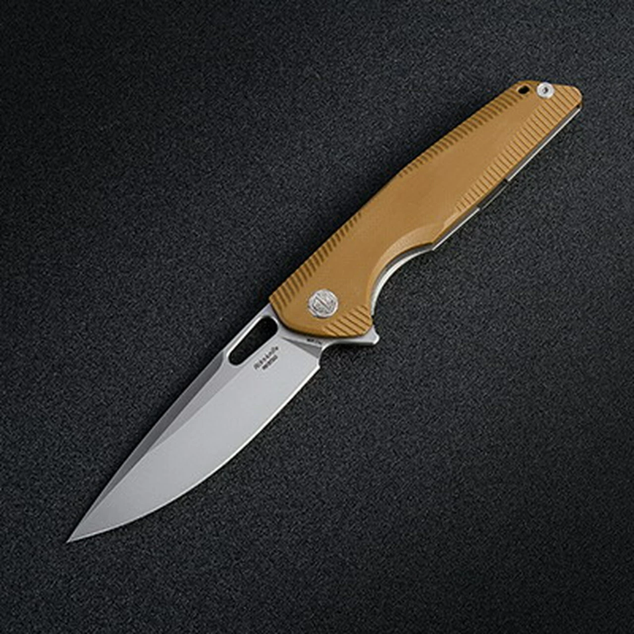 Rike Knife 802GBR Framelock, 3.75" 154CM Plain Blade, Brown Titanium/G-10 Handle 1 Rike Knife 802GBR Framelock, 3.75" 154CM Plain Blade, Brown Titanium/G-10 Handle