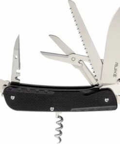 Ruike LD42-B Trekker, 3.35" 12C27 Plain Blade, Black G-10 Handle