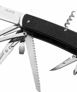 Ruike LD51-B Trekker, 3.35" 12C27 Plain Blade, Black G-10 Handle -Buck Knives Sales rkeld51b 90829.1566586059