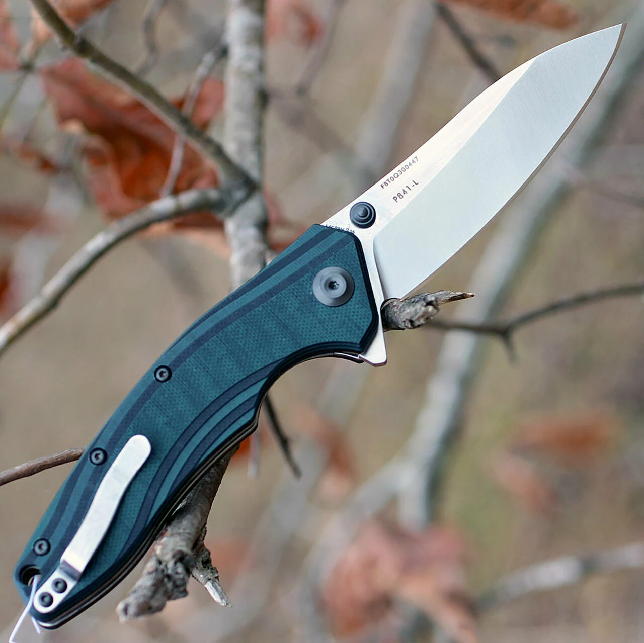 Ruike P841L, 3.54" 14C28N Plain Blade, Green/Black G-10 Handle 2 Ruike P841L, 3.54" 14C28N Plain Blade, Green/Black G-10 Handle - Image 2