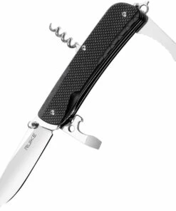 Ruike Criterion Collection S21B, 2.1" 12C27 Plain Blade, Black G-10 Handle