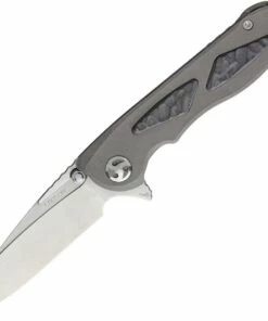 Real Steel 9461 Harrier, 3.5" CTS-204P Plain Blade, Titanium Handle w/Carbon Fiber Inlay