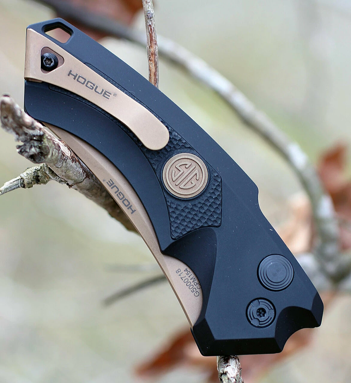 Hogue Sig Sauer 36520 EX-A05 Emperor Scorpion, 3.5" CPM154 Wharncliffe Plain Blade, Black Aluminum/Black G-10 Handle 3 Hogue Sig Sauer 36520 EX-A05 Emperor Scorpion, 3.5" CPM154 Wharncliffe Plain Blade, Black Aluminum/Black G-10 Handle - Image 3