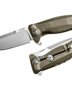 LionSteel Lion Steel SR11 Titanium Framelock, 3.7" Sleipner Plain Blade, Bronze Titanium Handle
