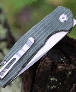 Kansept Knives Kansept Mini Accipiter Front Flipper - Green Micarta (3" 154CM SW) T2007A2 -Buck Knives Sales t2007a2.1 77080.1636670252