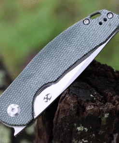 Kansept Knives Kansept Mini Accipiter Front Flipper - Green Micarta (3" 154CM SW) T2007A2 -Buck Knives Sales t2007a2 47618.1636670252