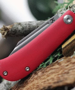 Kansept Knives KT2026S2 Swan Bevy Slip Joint, 2.45" 154CM Satin Plain Blade, Red G-10 Handle -Buck Knives Sales t2026s2.3 44984.1618861552