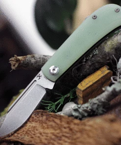 Kansept Knives KT2026S3 Swan Bevy Slip Joint, 2.45" 154CM Satin Plain Blade, Natural G-10 Handle