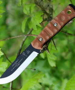 TOPS BROS-01RMT B.O.B. Fieldcraft RMT, 4.75" 1095 Plain Blade, Rocky Mountain Micarta Handle-Kydex Sheath