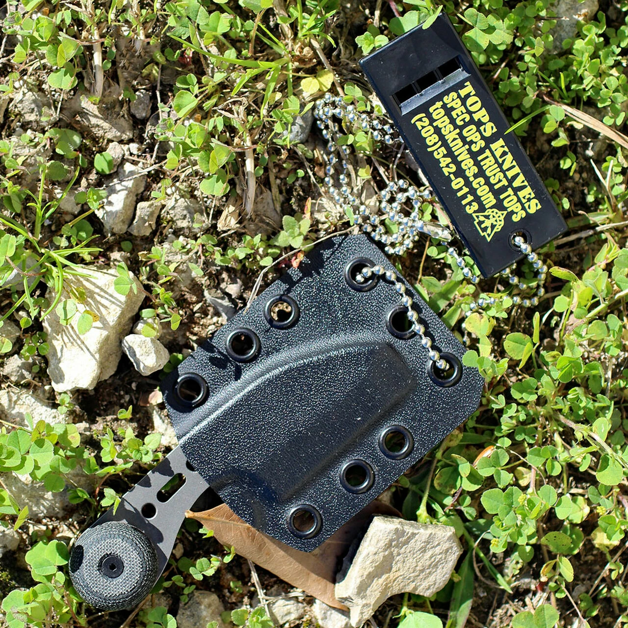 TOPS 3 BROS HUNTER POINT, 2" 1095 CARBON STEEL BLADE, BLACK MICARTA HANDLE, KYDEX SHEATH 3 TOPS 3 BROS HUNTER POINT, 2" 1095 CARBON STEEL BLADE, BLACK MICARTA HANDLE, KYDEX SHEATH - Image 3