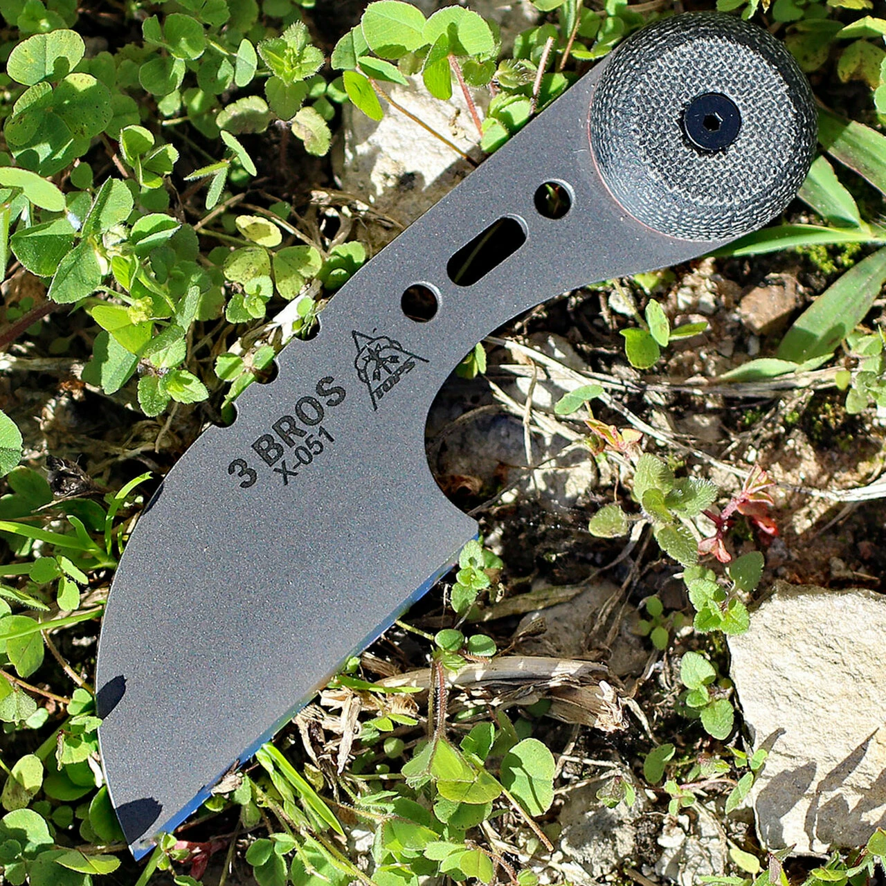 TOPS 3 BROS SHEEP'S FOOT, 2" 1095 CARBON STEEL BLADE, BLACK CANVAS MICARTA HANDLE, KYDEX SHEATH 1 TOPS 3 BROS SHEEP'S FOOT, 2" 1095 CARBON STEEL BLADE, BLACK CANVAS MICARTA HANDLE, KYDEX SHEATH