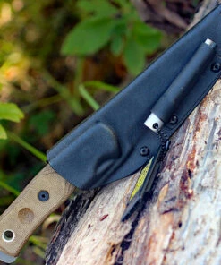 TOPS BROS154GCM B.O.B. Fieldcraft, 4.75" 154CM Plain Blade, Green Canvas Micarta Handle-Kydex Sheath -Buck Knives Sales tpbros154gcm.jpg.2 00341.1566585951