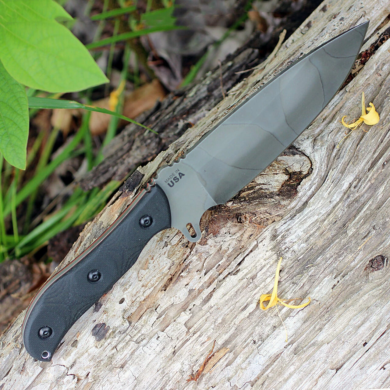Tops Silent Hero Camo-HERO02C, 6.38" Camo Plain Blade, Black Smooth Micarta Handle 2 Tops Silent Hero Camo-HERO02C, 6.38" Camo Plain Blade, Black Smooth Micarta Handle - Image 2