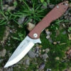 TOPS Mini Scandi Folder 4.0, 3.25" N690Co Plain Blade, Tan Canvas Micarta Handle