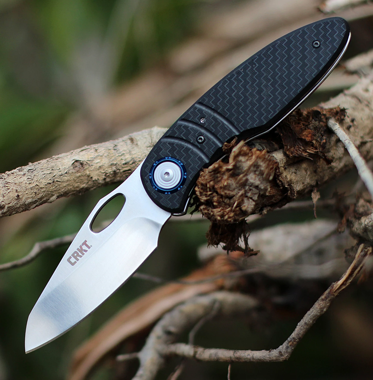 CRKT 5375 Trask, 3.33" D2 Satin Plain Blade, Black GRN Handle 1 CRKT 5375 Trask, 3.33" D2 Satin Plain Blade, Black GRN Handle