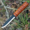 Helle Viking 4.33 in. Triple Laminated Stainless Steel Blade, Curly Birch Handle