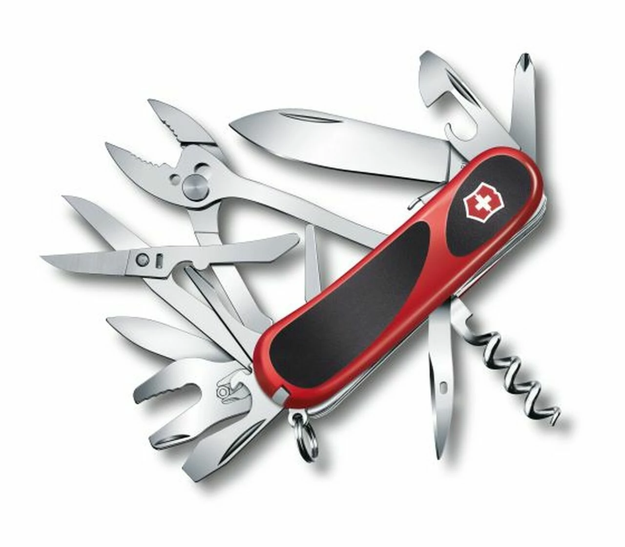 Wenger Victorinox EvoGrip S557 Swiss Army Knife, 21 Functions, Red & Black 1 Wenger Victorinox EvoGrip S557 Swiss Army Knife, 21 Functions, Red & Black