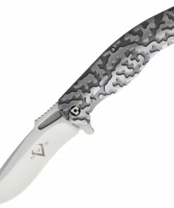 V Nives 30022 Atmosphere, 3.4" CPM-S35VN Plain Blade, Gray Titanium Handle