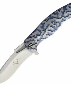 V Nives 30039 Atmosphere, 3.4" CPM-S35VN Plain Blade, Blue Titanium Handle