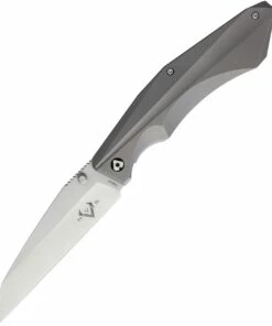 V Nives 30046 Ti-Sportster, 3.75" 154CM Plain Blade, Gray Titanium Handle