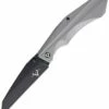 V Nives 30053 Ti-Sportster, 3.75" Black 154CM Plain Blade, Gray Titanium Handle