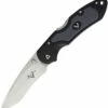 V Nives 30121 Griptide, 3.25" 8Cr14MoV Plain Blade, Black Aluminum, Gray Rubber Inlay Handle