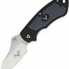 V Nives 30145 Stout, 2.5" 8Cr14MoV Plain Blade, Black Aluminum, Gray Rubber Inlay Handle