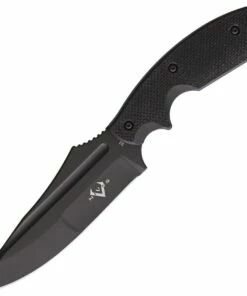 V Nives 30237 Frontier Survivor, 5" Black D2 Plain Blade, Black G-10 Handle