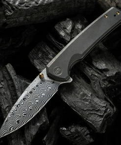 We Knife Co. WE Knife Subjugator - Blk Ti (3.5" Hakkapella Damasteel) WE21014C-DS1