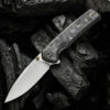We Knife Co. WE Knife Subjugator - Marble CF / Gray Ti (3.5" CPM 20CV Satin) WE21014D-1