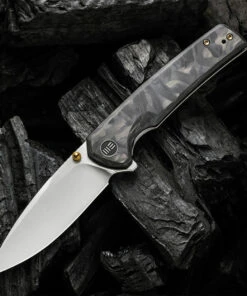 We Knife Co. WE Knife Subjugator - Marble CF / Gray Ti (3.5" CPM 20CV Satin) WE21014D-1