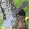 We Knife Co. We Knife Double Helix Folder 815B, 3.3" CPM S35VN Stonewash Drop Point Plain Blade, Bronze Titanium Handle