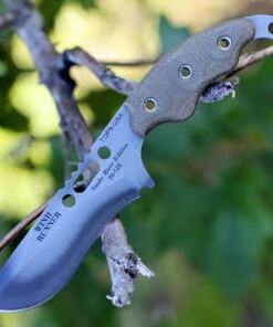 Tops WDR01 Wind Runner SRE, 3.5" 1095 Plain Blade, Green Canvas Micarta Handle