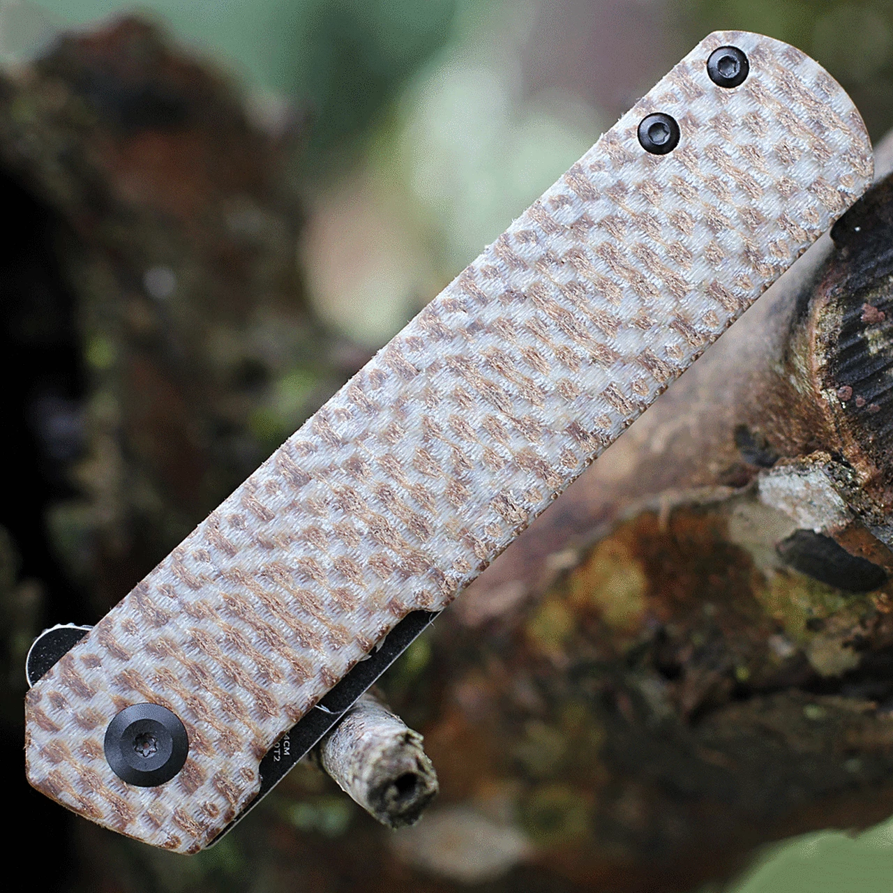 Kansept Knives Kansept Foosa Liner Lock - Plaid Brown Micarta (3" 154CM Blk SW) X2020T2 3 Kansept Knives Kansept Foosa Liner Lock - Plaid Brown Micarta (3" 154CM Blk SW) X2020T2 - Image 3