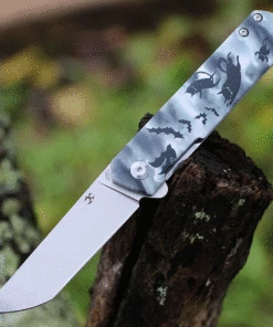 Kansept Knives Kansept Foosa Liner Lock - Blk G10 / Phantom Cat (3" 154CM SW) X2020T4